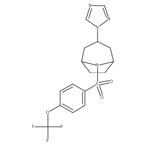 (1R,5S)-3-(1H-1,2,4-triazol-1-yl)-8-((4-(trifluoromethoxy)phenyl)sulfonyl)-8-azabicyclo[3.2.1]octane Structure