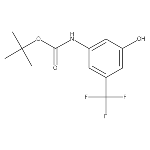 tert-butyl N-[3-hydroxy-5-(trifluoromethyl)phenyl]carbamate结构式