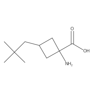 1-Amino-3-(2,2-dimethylpropyl)cyclobutane-1-carboxylic acid Structure