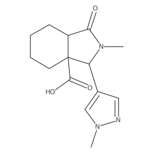 2-Methyl-3-(1-methyl-1h-pyrazol-4-yl)-1-oxooctahydro-3ah-isoindole-3a-carboxylic acid Structure
