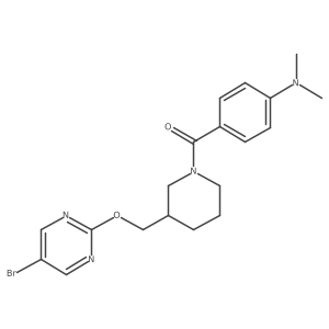 4-(3-{[(5-bromopyrimidin-2-yl)oxy]methyl}piperidine-1-carbonyl)-N,N-dimethylaniline结构式