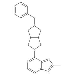 4-{5-Benzyl-octahydropyrrolo[3,4-c]pyrrol-2-yl}-2-methylpyrazolo[1,5-a]pyrazine结构式
