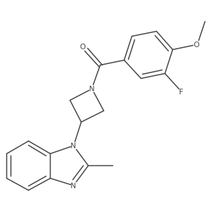 1-[1-(3-fluoro-4-methoxybenzoyl)azetidin-3-yl]-2-methyl-1H-1,3-benzodiazole结构式