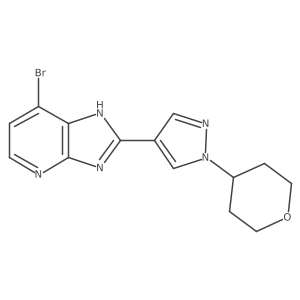 7-Bromo-2-[1-(tetrahydro-2H-pyran-4-yl)-1H-pyrazol-4-yl]-3H-imidazo[4,5-b]pyridine Structure