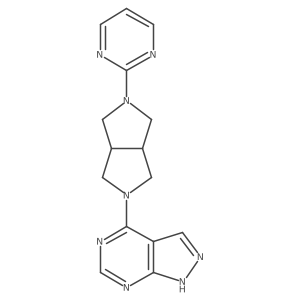 2-(5-{1H-pyrazolo[3,4-d]pyrimidin-4-yl}-octahydropyrrolo[3,4-c]pyrrol-2-yl)pyrimidine Structure