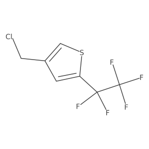 4-(chloromethyl)-2-(1,1,2,2,2-pentafluoroethyl)thiophene结构式