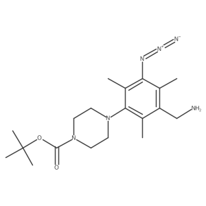 Tert-butyl 4-[3-(aminomethyl)-5-azido-2,4,6-trimethylphenyl]piperazine-1-carboxylate Structure