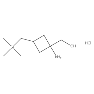[1-Amino-3-(trimethylsilylmethyl)cyclobutyl]methanol;hydrochloride结构式