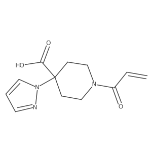 1-Prop-2-enoyl-4-pyrazol-1-ylpiperidine-4-carboxylic acid结构式