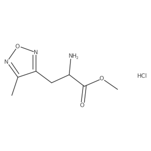 Methyl 2-amino-3-(4-methyl-1,2,5-oxadiazol-3-yl)propanoate hydrochloride结构式