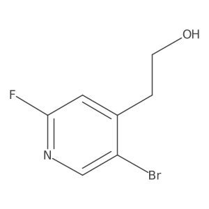 2-(5-Bromo-2-fluoropyridin-4-yl)ethan-1-ol结构式