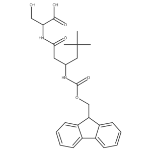 (2R)-2-[3-({[(9H-fluoren-9-yl)methoxy]carbonyl}amino)-5,5-dimethylhexanamido]-3-hydroxypropanoic acid结构式