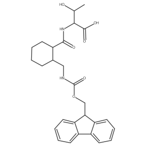 (2S,3R)-2-({2-[({[(9H-fluoren-9-yl)methoxy]carbonyl}amino)methyl]cyclohexyl}formamido)-3-hydroxybutanoic acid结构式