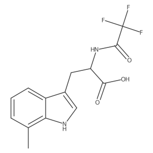 3-(7-methyl-1H-indol-3-yl)-2-(2,2,2-trifluoroacetamido)propanoic acid结构式