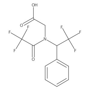 2-[2,2,2-trifluoro-N-(2,2,2-trifluoro-1-phenylethyl)acetamido]acetic acid结构式