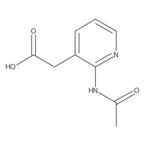 2-(2-Acetamidopyridin-3-yl)acetic acid结构式