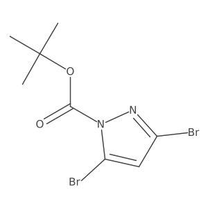 tert-butyl 3,5-dibromo-1H-pyrazole-1-carboxylate Structure