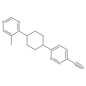 6-[4-(5-Methylpyrimidin-4-yl)piperazin-1-yl]pyridazine-3-carbonitrile结构式