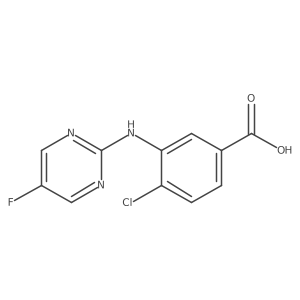 4-Chloro-3-[(5-fluoropyrimidin-2-yl)amino]benzoic acid结构式