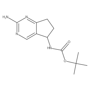 tert-butyl N-{2-amino-5H,6H,7H-cyclopenta[d]pyrimidin-5-yl}carbamate结构式