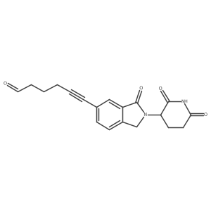 6-[2-(2,6-Dioxo-3-piperidyl)-3-oxo-isoindolin-5-yl]hex-5-ynal结构式