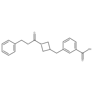 3-({1-[(Benzyloxy)carbonyl]azetidin-3-yl}methyl)benzoic acid结构式