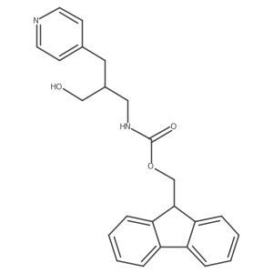 (9H-fluoren-9-yl)methyl N-{3-hydroxy-2-[(pyridin-4-yl)methyl]propyl}carbamate结构式