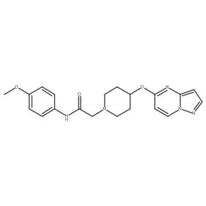 N-(4-methoxyphenyl)-2-(4-{pyrazolo[1,5-a]pyrimidin-5-yloxy}piperidin-1-yl)acetamide结构式