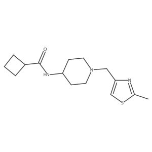 N-{1-[(2-methyl-1,3-thiazol-4-yl)methyl]piperidin-4-yl}cyclobutanecarboxamide Structure