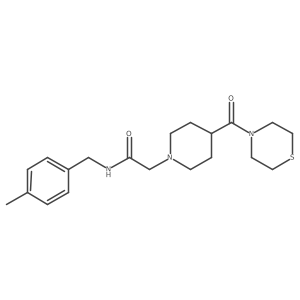 N-[(4-methylphenyl)methyl]-2-[4-(thiomorpholine-4-carbonyl)piperidin-1-yl]acetamide Structure