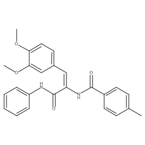 N-(1-(3,4-Dimethoxyphenyl)-3-oxo-3-(phenylamino)prop-1-en-2-yl)-4-methylbenzamide Structure