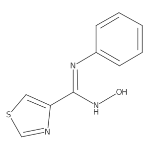 N-Hydroxy-Na(2)-phenyl-4-thiazolecarboximidamide Structure