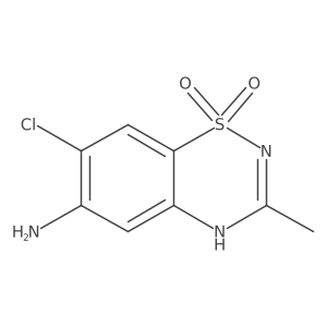 7-chloro-3-methyl-1,1-dioxo-4H-1lambda6,2,4-benzothiadiazin-6-amine结构式
