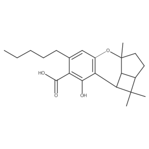 1H-4-Oxabenzo[f]cyclobut[cd]indene-7-carboxylic acid, 1a,2,3,3a,8b,8c-hexahydro-8-hydroxy-1,1,3a-trimethyl-6-pentyl-; 1a,2,3,3a,8b,8c-Hexahydro-8-hydroxy-1,1,3a-trimethyl-6-pentyl-1H-4-oxabenzo[f]cyclobut[cd]indene-7-carboxylic acid; Cannabicyclolic acid; CBLA Structure