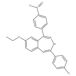 2-(4-Chlorophenyl)-7-ethoxy-5-(4-nitrophenyl)-3H-benzo[e][1,2,4]triazepine结构式