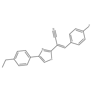 (Z)-2-(4-(4-ethylphenyl)thiazol-2-yl)-3-(4-fluorophenyl)acrylonitrile Structure