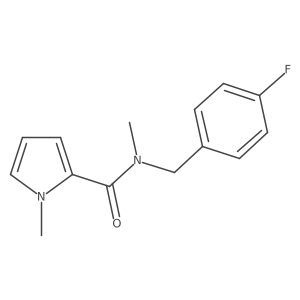N-[(4-fluorophenyl)methyl]-N,1-dimethyl-1H-pyrrole-2-carboxamide结构式