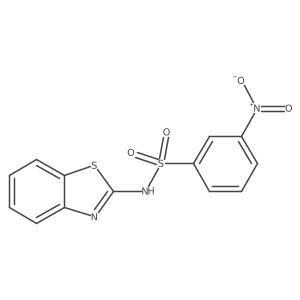 N-2-benzothiazolyl-3-nitrobenzenesulfonamide结构式