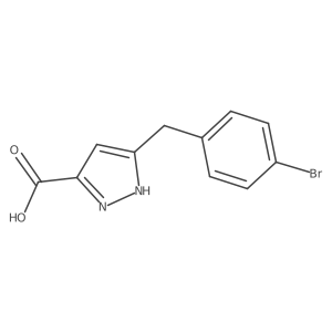 5-(4-bromobenzyl)-1H-pyrazole-3-carboxylic acid Structure