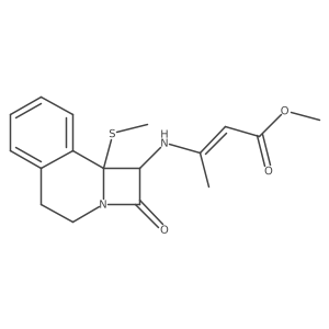 2-Butenoic acid, 3-[[1,4,5,9b-tetrahydro-9b-(methylthio)-2-oxo-2H-azeto[2,1-a]isoquinolin-1-yl]amino]-, methyl ester Structure