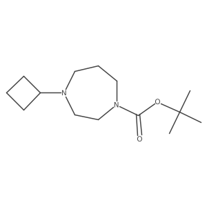 Tert-butyl 4-cyclobutyl-1,4-diazepane-1-carboxylate结构式