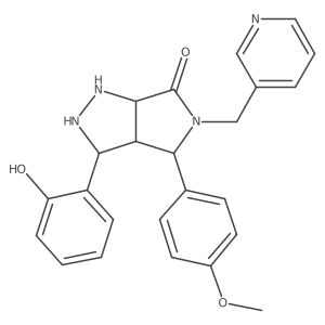 3-(2-Hydroxyphenyl)-4-(4-methoxyphenyl)-5-(pyridin-3-ylmethyl)-1,2,3,3a,4,6a-hexahydropyrrolo[3,4-c]pyrazol-6-one结构式