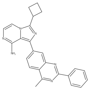 3-Cyclobutyl-1-(4-methyl-2-phenyl-quinazolin-7-yl)-imidazo[1,5-a]pyrazin-8-ylamine Structure