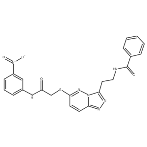 N-{2-[6-({[(3-nitrophenyl)carbamoyl]methyl}sulfanyl)-[1,2,4]triazolo[4,3-b]pyridazin-3-yl]ethyl}benzamide Structure