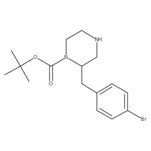 2-(4-Bromo-benzyl)-piperazine-1-carboxylic acid tert-butyl ester Structure