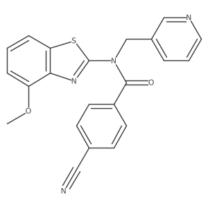 4-cyano-N-(4-methoxybenzo[d]thiazol-2-yl)-N-(pyridin-3-ylmethyl)benzamide结构式