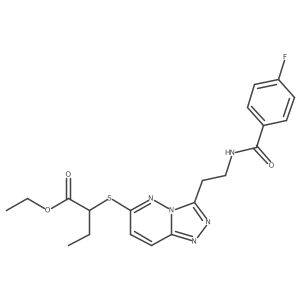 Ethyl 2-((3-(2-(4-fluorobenzamido)ethyl)-[1,2,4]triazolo[4,3-b]pyridazin-6-yl)thio)butanoate Structure