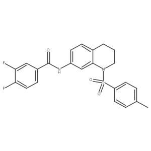 3,4-difluoro-N-(1-tosyl-1,2,3,4-tetrahydroquinolin-7-yl)benzamide Structure