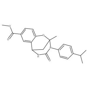 methyl 3-(4-isopropylphenyl)-2-methyl-4-oxo-3,4,5,6-tetrahydro-2H-2,6-methanobenzo[g][1,3,5]oxadiazocine-8-carboxylate Structure