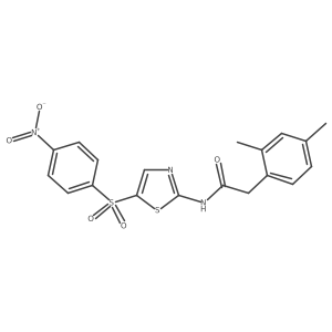 2-(2,4-dimethylphenyl)-N-(5-((4-nitrophenyl)sulfonyl)thiazol-2-yl)acetamide Structure